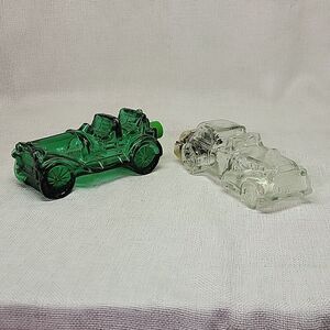 AVON Vintage Green Glass Car Decanter Vintage Avon Cadillac Bottle
